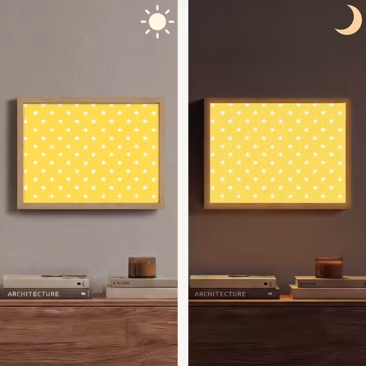 Lightbox - Wandlamp - Sterren - Patroon - Minimalistisch - Geel — 6