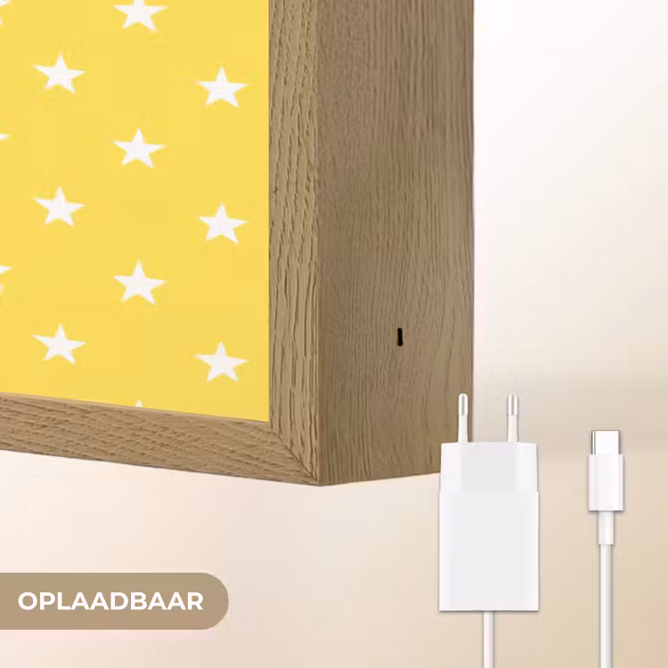 Lightbox - Wandlamp - Sterren - Patroon - Minimalistisch - Geel — 7