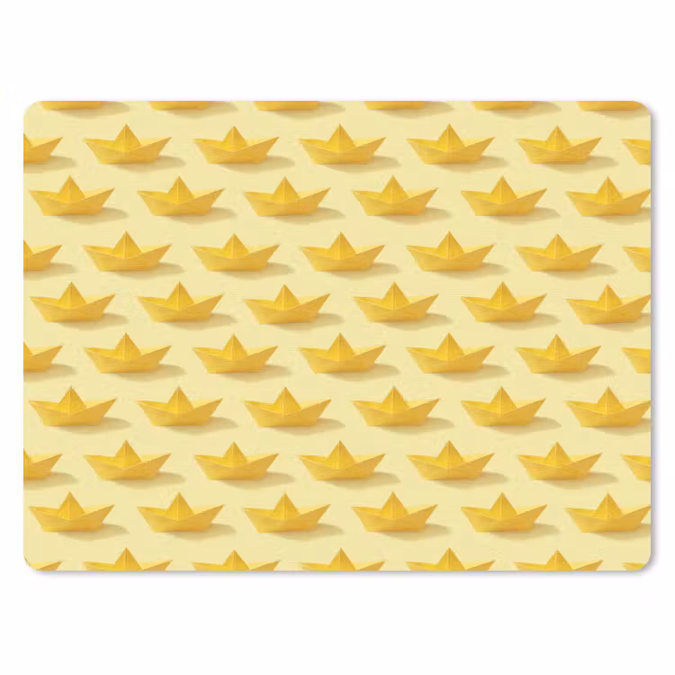 Muismat - Bootjes - Origami - Creatief - Geel — 1
