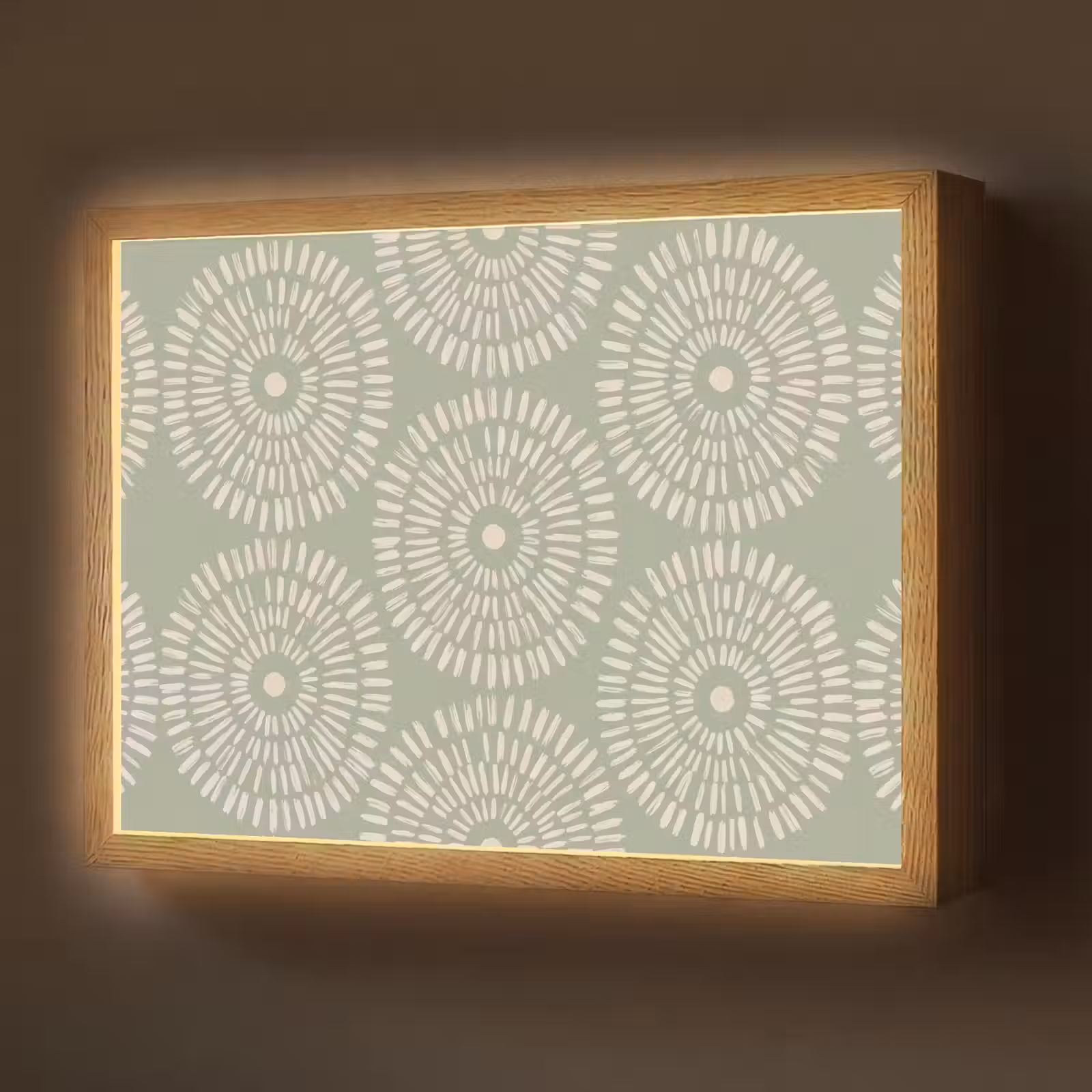 Lightbox - Wandlamp - Patroon - Cirkels - Abstract - Modern - Groen — 1