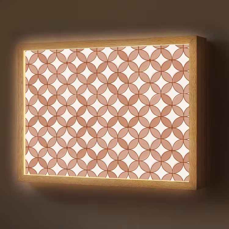 Lightbox - Wandlamp - Geometrisch - Cirkels - Modern - Terracotta — 1