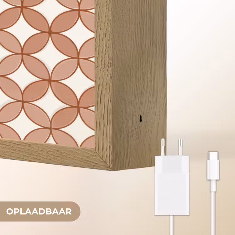 Lightbox - Wandlamp - Geometrisch - Cirkels - Modern - Terracotta — 7