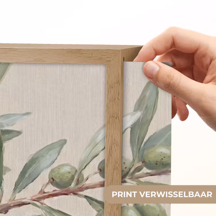 Lightbox - Wandlamp - Olijftak - Bladeren - Natuur - Groen - Beige — 5