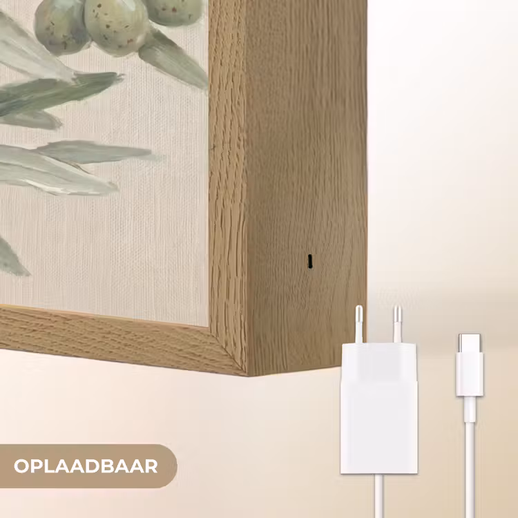 Lightbox - Wandlamp - Olijftak - Bladeren - Natuur - Groen - Beige — 7
