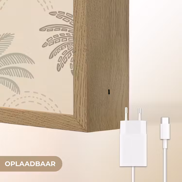 Lightbox - Wandlamp - Palmbomen - Patroon - Tropisch - Beige — 7