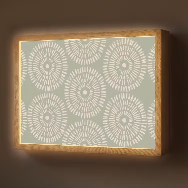Lightbox - Wandlamp - Patroon - Cirkels - Abstract - Modern - Groen — 1