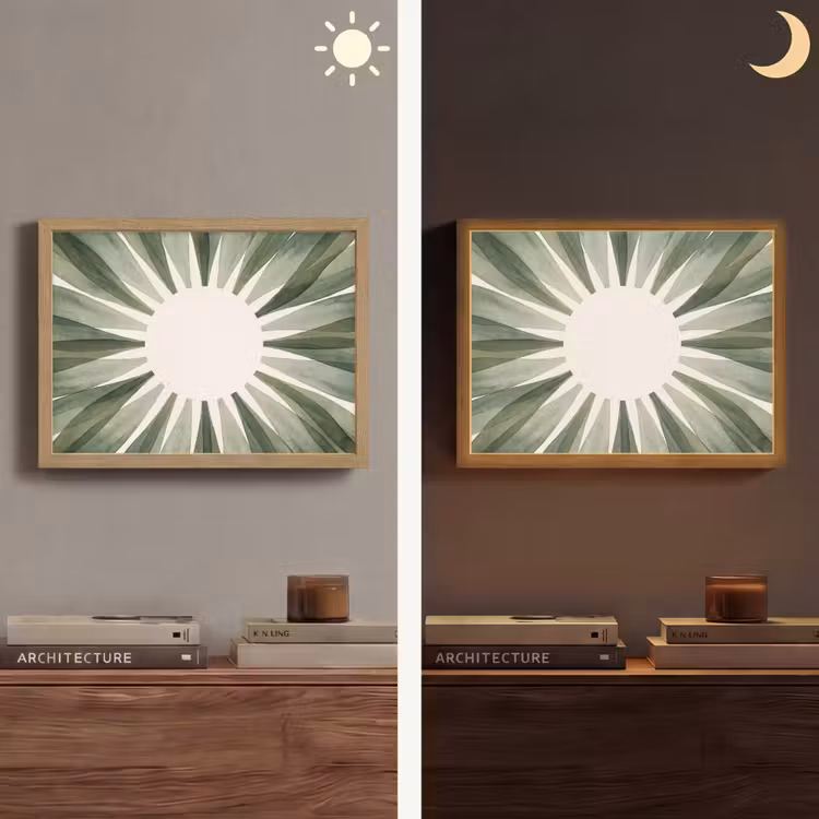 Lightbox - Wandlamp - Planten - Abstract - Waterverf - Groen - Natuur — 6