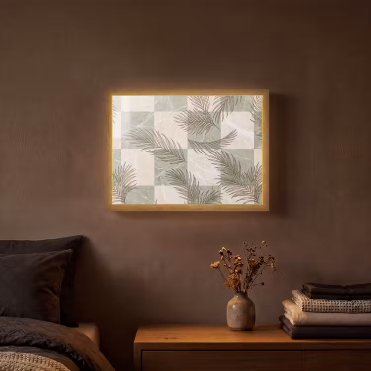 Lightbox - Wandlamp - Planten - Bladeren - Marmer - Modern - Groen — 3