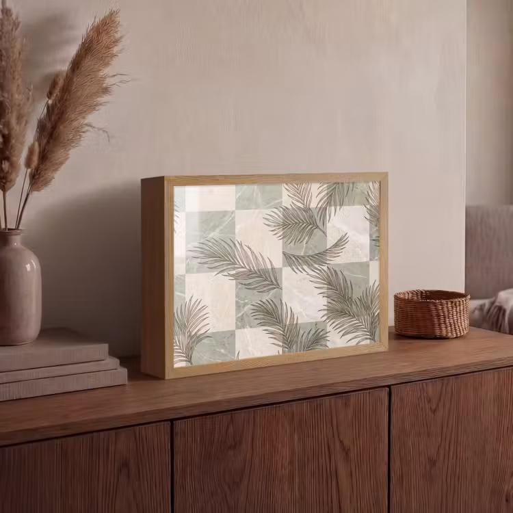 Lightbox - Wandlamp - Planten - Bladeren - Marmer - Modern - Groen — 4