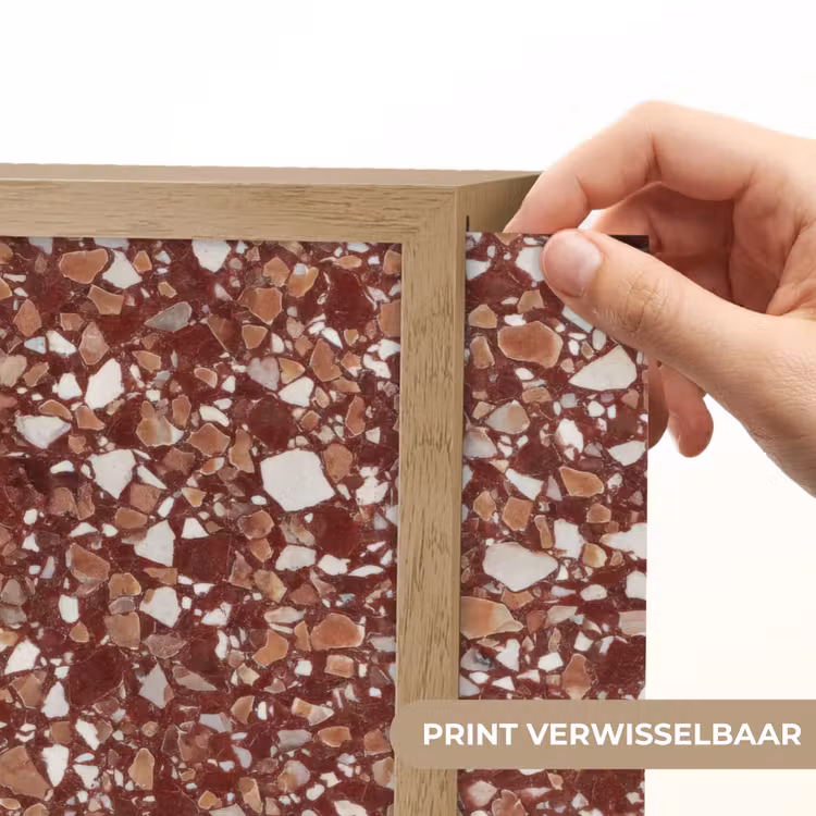 Lightbox - Wandlamp - Terrazzo - Patroon - Steentextuur - Roodbruin — 5