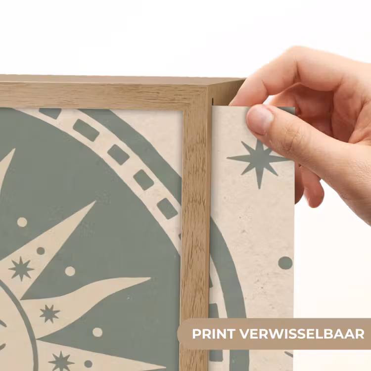 Lightbox - Wandlamp - Zon - Sterren - Astrologie - Vintage - Groen — 5