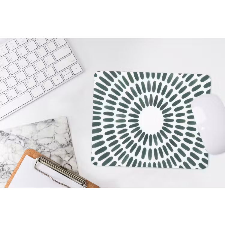 Muismat - Abstract - Cirkel - Patroon - Modern - Groen — 2