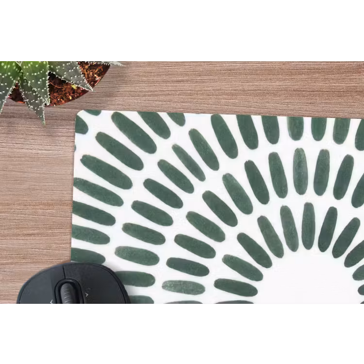 Muismat - Abstract - Cirkel - Patroon - Modern - Groen — 4