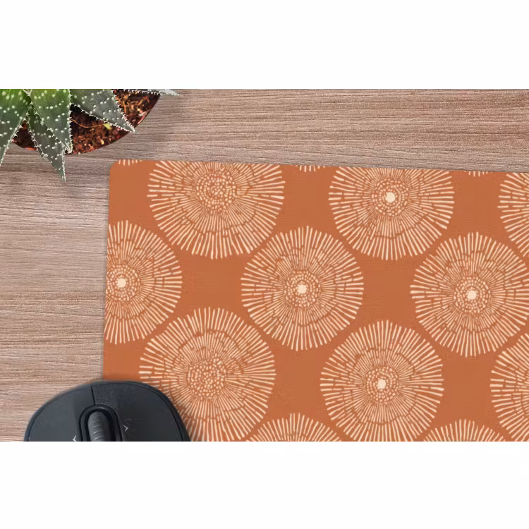 Muismat - Cirkels - Grafisch - Patroon - Terracotta — 4
