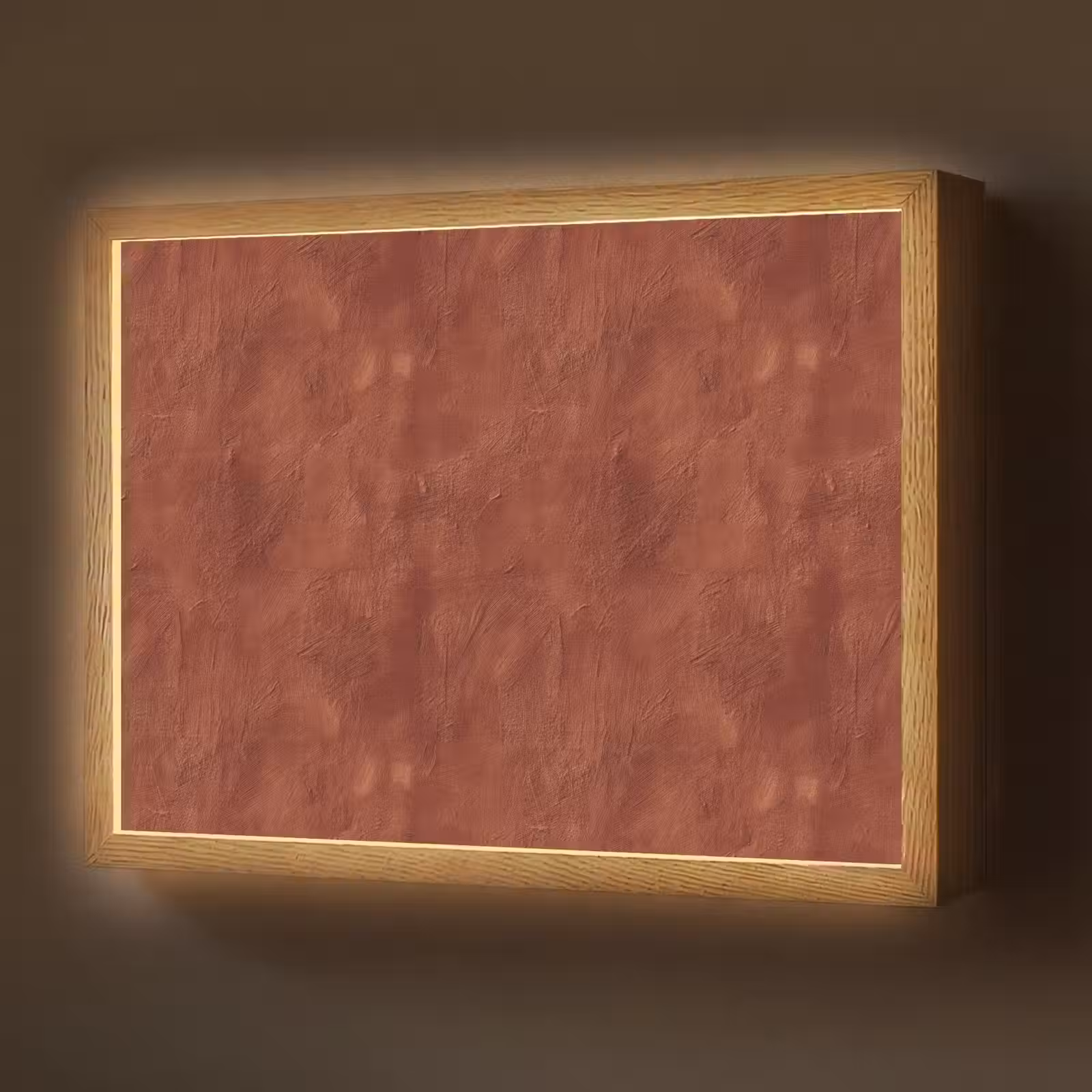 Lightbox - Wandlamp - Stucwerk - Textuur - Terracotta — 1