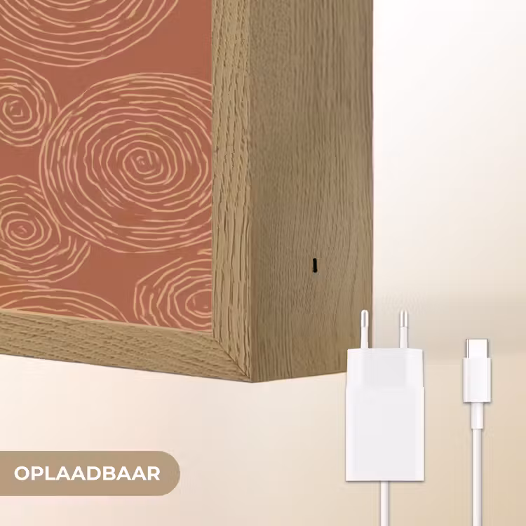 Lightbox - Wandlamp - Cirkels - Abstract - Artistiek - Terracotta — 7