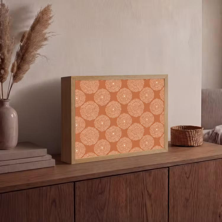 Lightbox - Wandlamp - Cirkels - Grafisch - Patroon - Terracotta — 4
