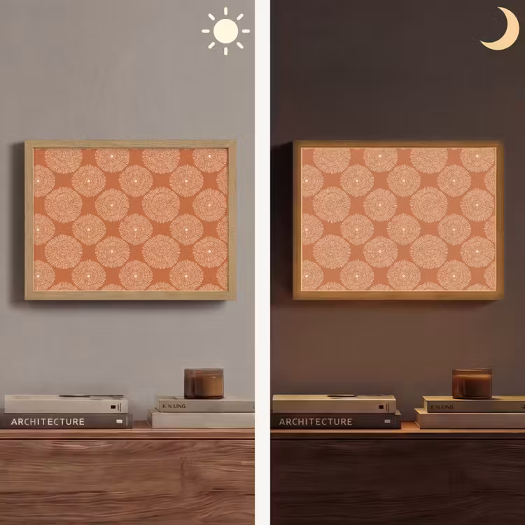 Lightbox - Wandlamp - Cirkels - Grafisch - Patroon - Terracotta — 6