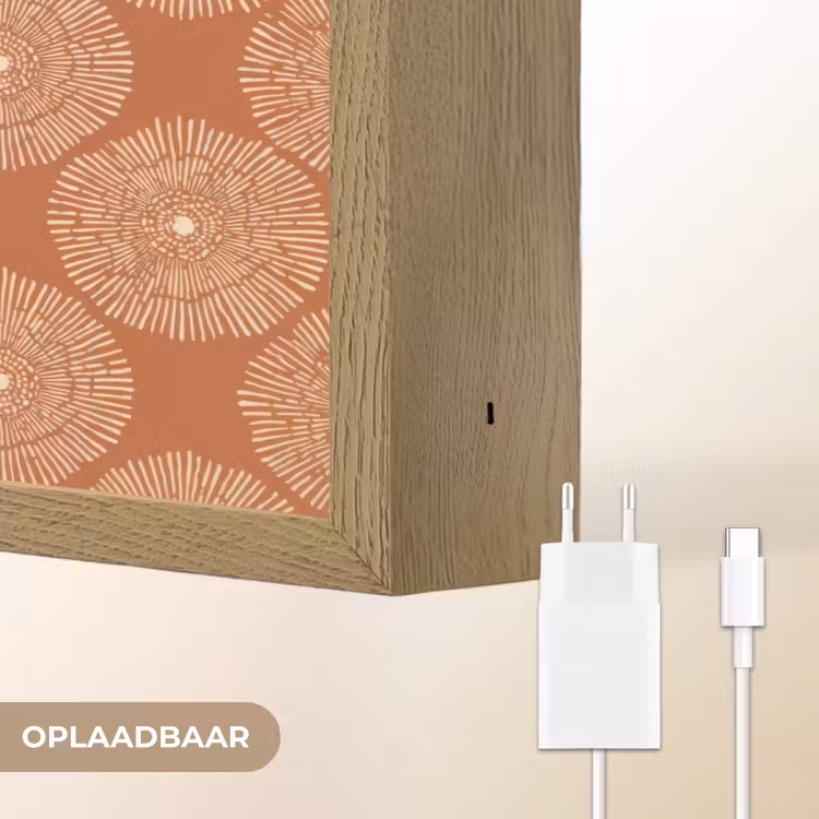 Lightbox - Wandlamp - Cirkels - Grafisch - Patroon - Terracotta — 7