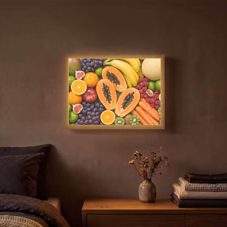 Lightbox - Wandlamp - Eten - Fruit - Groenten - Vers - Kleurrijk — 3
