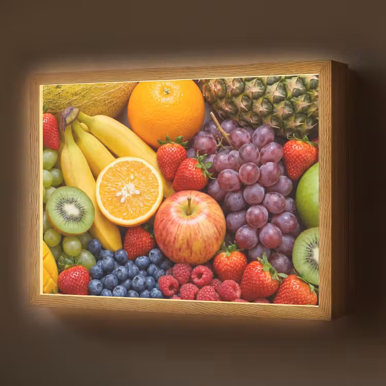 Lightbox - Wandlamp - Eten - Fruit - Vers - Kleurrijk - Voeding — 1