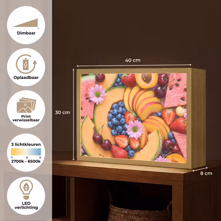 Lightbox - Wandlamp - Eten - Fruit - Zomer - Kleurrijk — 10