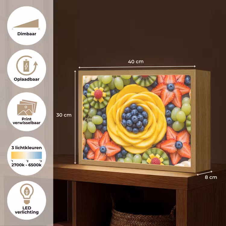 Lightbox - Wandlamp - Fruit - Arrangement - Gezond - Kleurrijk - Eten — 10