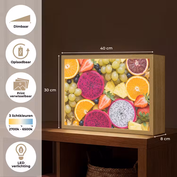 Lightbox - Wandlamp - Fruit - Assortiment - Kleurrijk - Gezondheid — 10