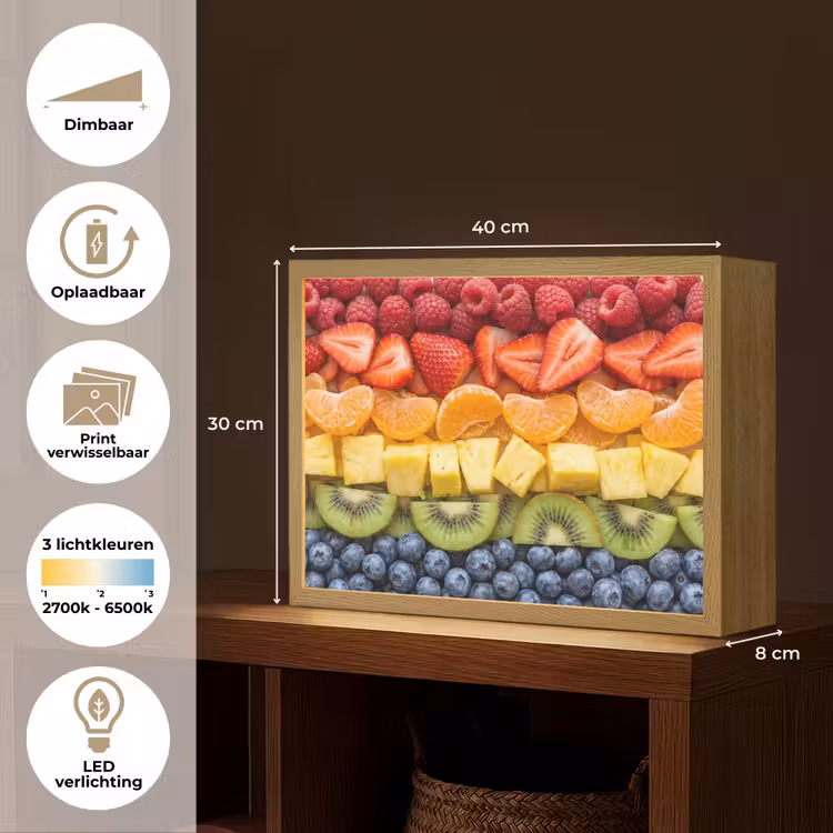 Lightbox - Wandlamp - Fruit - Regenboog - Gezond - Kleurrijk — 10