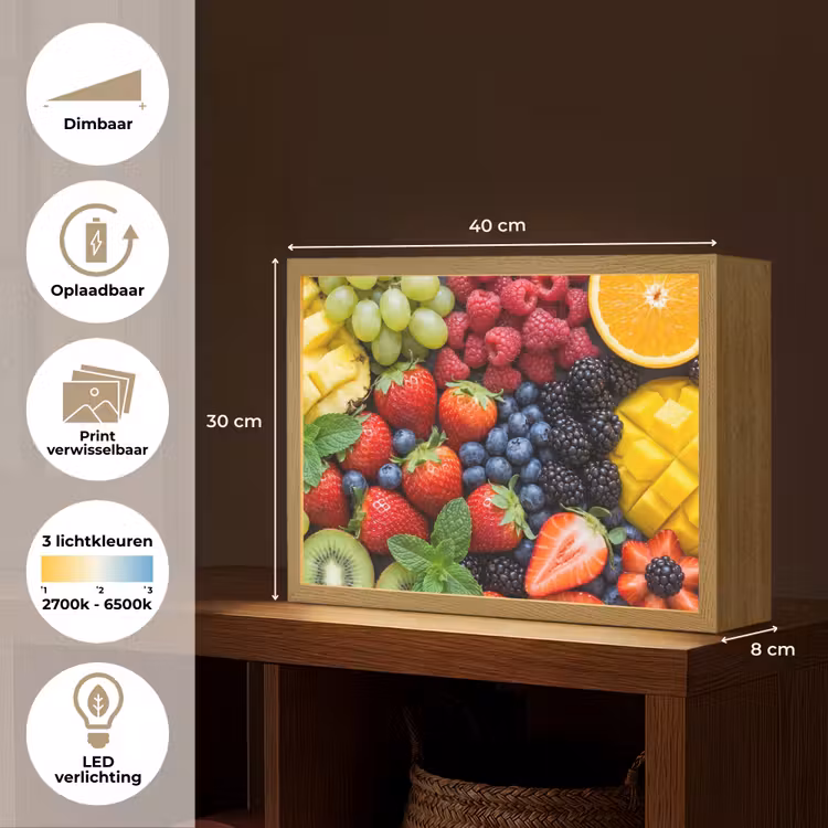 Lightbox - Wandlamp - Fruit - Vers - Kleurrijk - Eten — 10