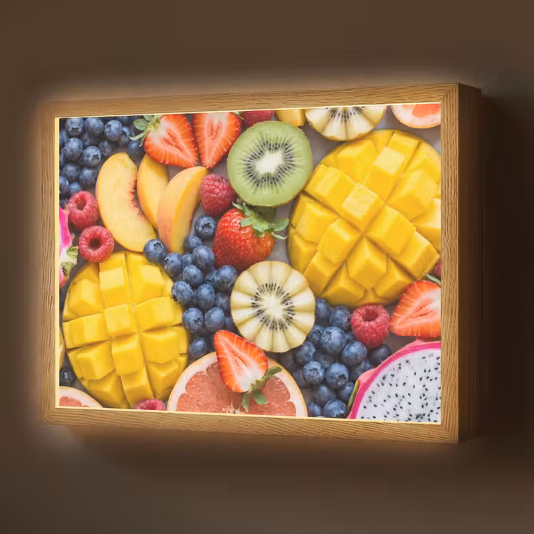 Lightbox - Wandlamp - Fruit - Versneden - Kleurrijk - Eten - Gezond — 1