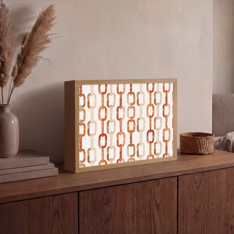 Lightbox - Wandlamp - Schakels - Patroon - Aquarel - Terracotta — 4