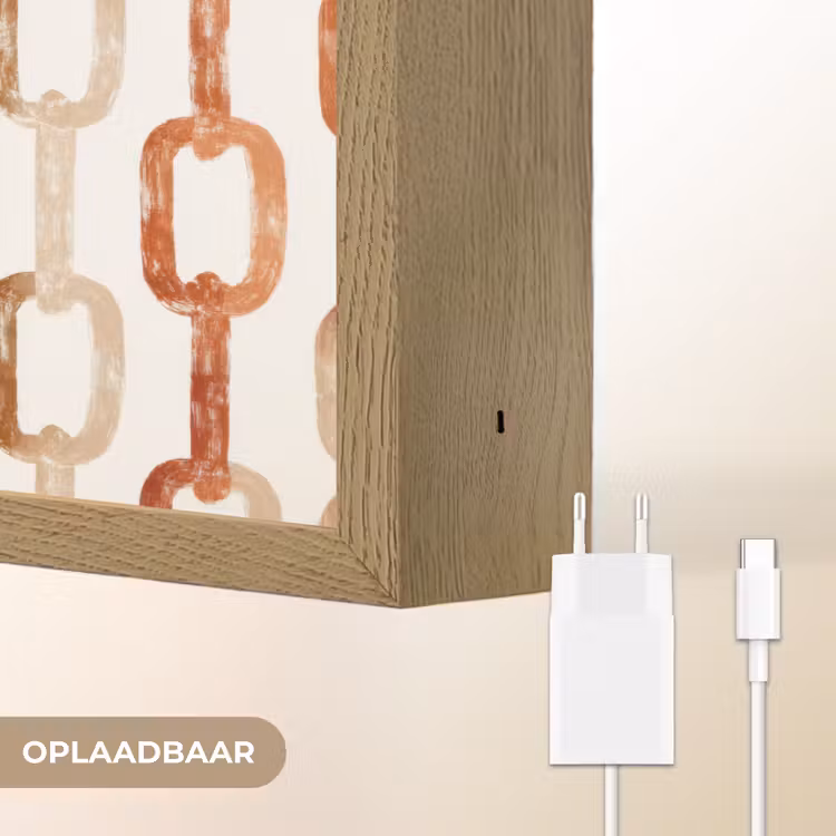 Lightbox - Wandlamp - Schakels - Patroon - Aquarel - Terracotta — 7