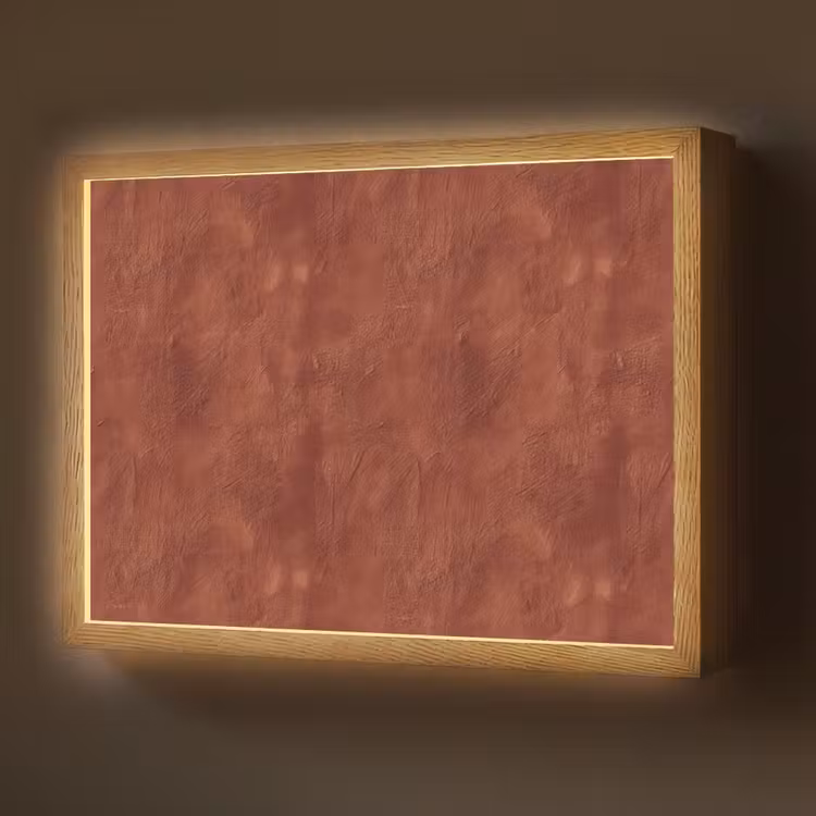 Lightbox - Wandlamp - Stucwerk - Textuur - Terracotta — 1