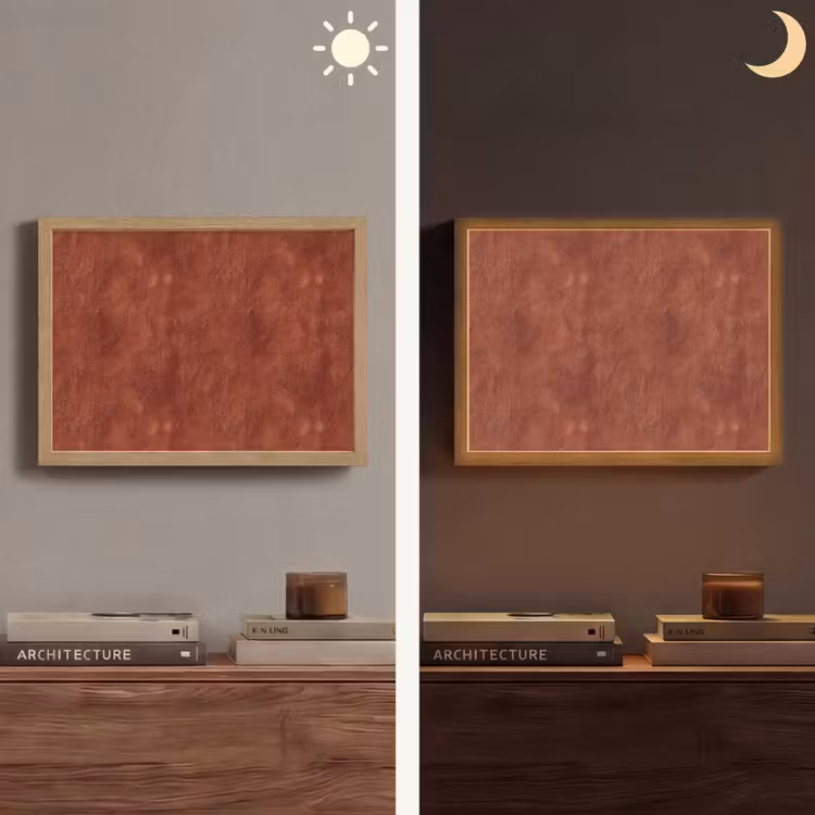 Lightbox - Wandlamp - Stucwerk - Textuur - Terracotta — 6