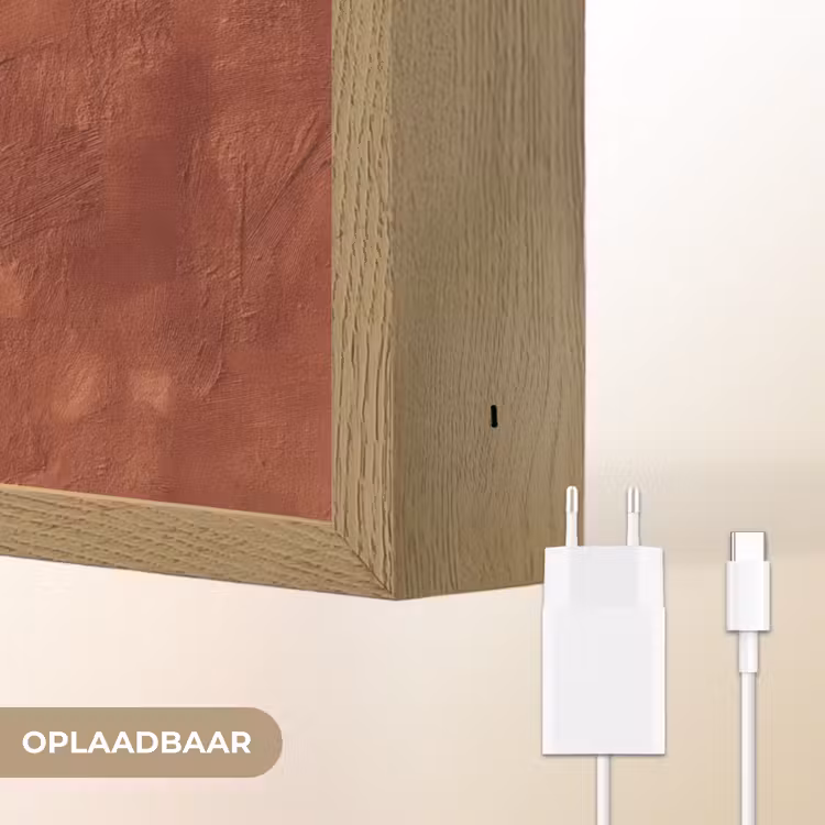 Lightbox - Wandlamp - Stucwerk - Textuur - Terracotta — 7
