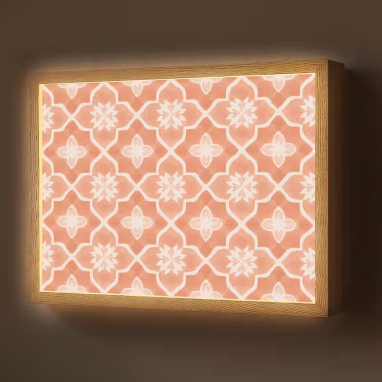Lightbox - Wandlamp - Tegelpatroon - Arabesk - Vintage - Terracotta — 1