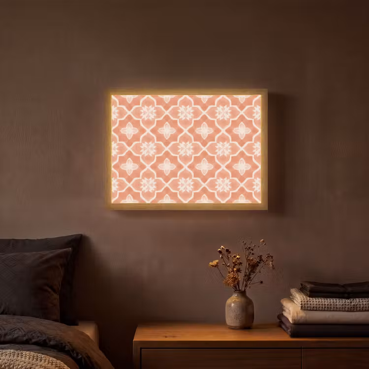 Lightbox - Wandlamp - Tegelpatroon - Arabesk - Vintage - Terracotta — 3