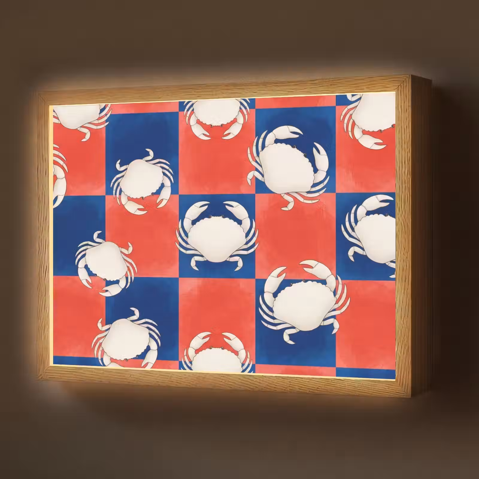 Lightbox - Wandlamp - Patroon - Zeeleven - Rood - Blauw - Abstract — 1
