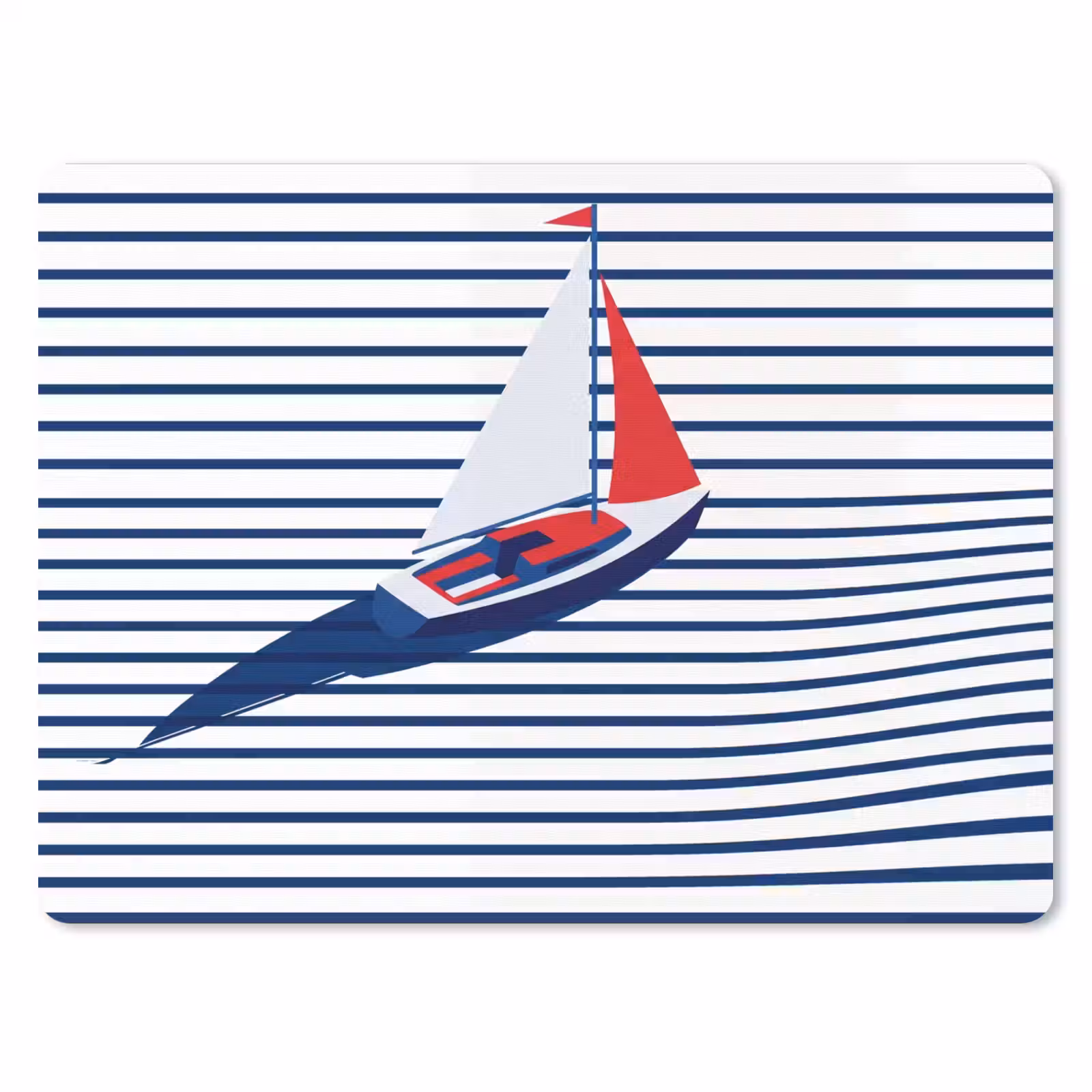 Muismat - Boot - Water - Abstract - Blauw — 1