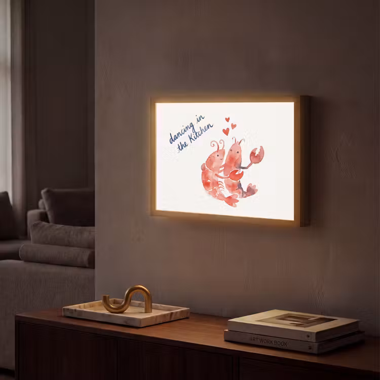 Lightbox - Wandlamp - Dier - Dans - Liefde - Waterverf - Rood — 2