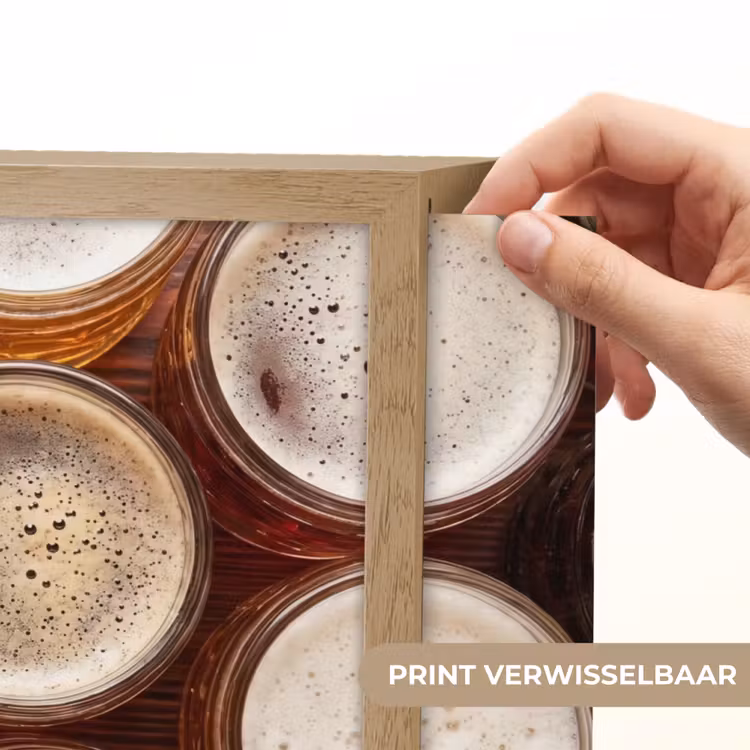 Lightbox - Wandlamp - Eten - Glazen - Drank - Patroon - Bruin — 5