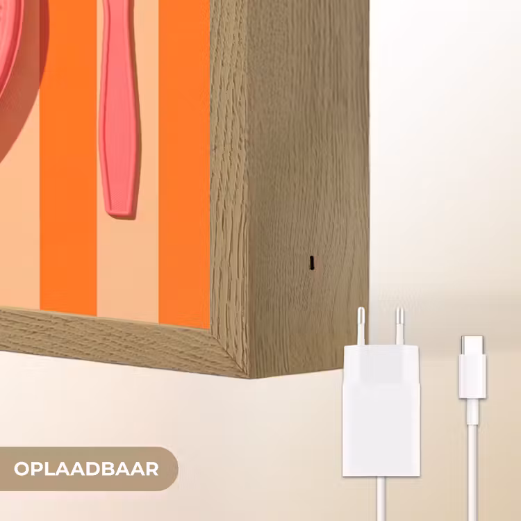 Lightbox - Wandlamp - Eten - Oester - Zeevruchten - Oranje - Modern — 7