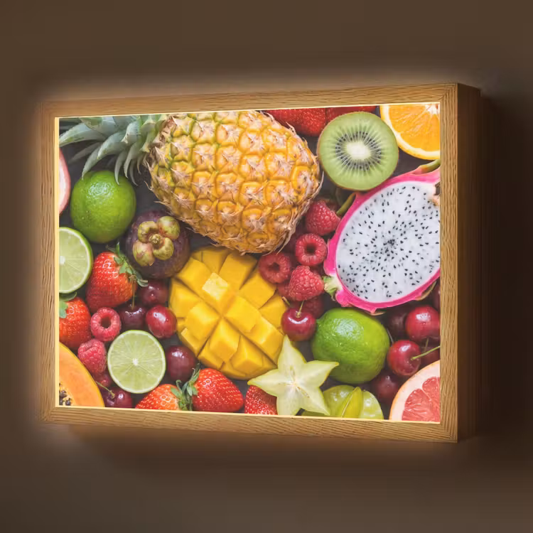 Lightbox - Wandlamp - Fruit - Assortiment - Vers - Gezond - Kleurrijk — 1