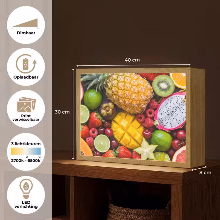 Lightbox - Wandlamp - Fruit - Assortiment - Vers - Gezond - Kleurrijk — 10