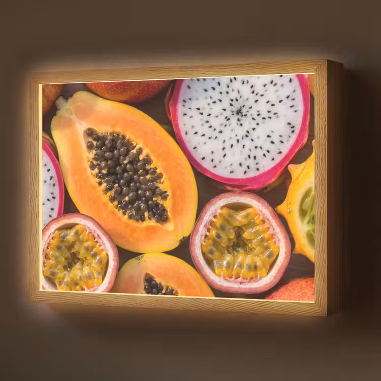 Lightbox - Wandlamp - Fruit - Geopend - Tropisch - Eten - Kleurrijk — 1