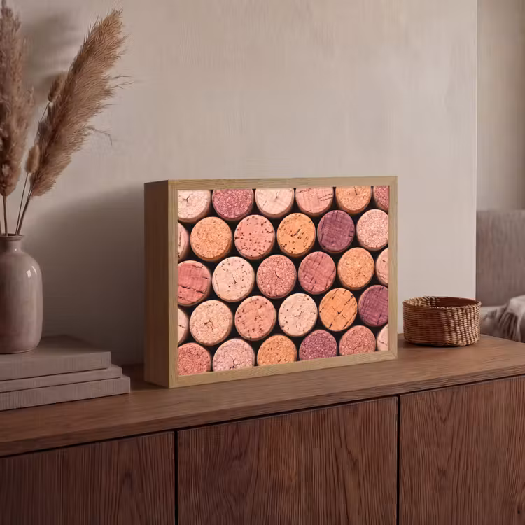 Lightbox - Wandlamp - Kurk - Patroon - Abstract - Modern - Rood — 4