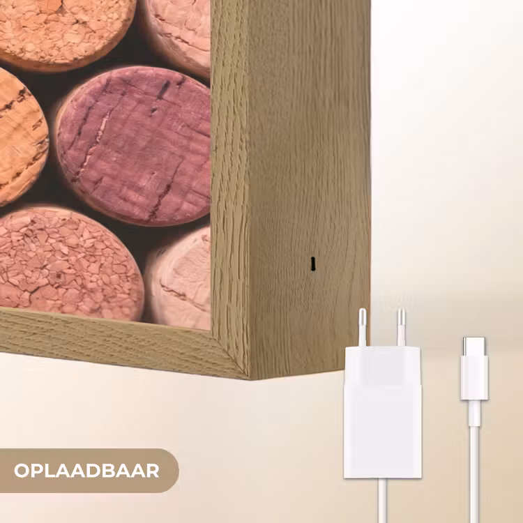 Lightbox - Wandlamp - Kurk - Patroon - Abstract - Modern - Rood — 7