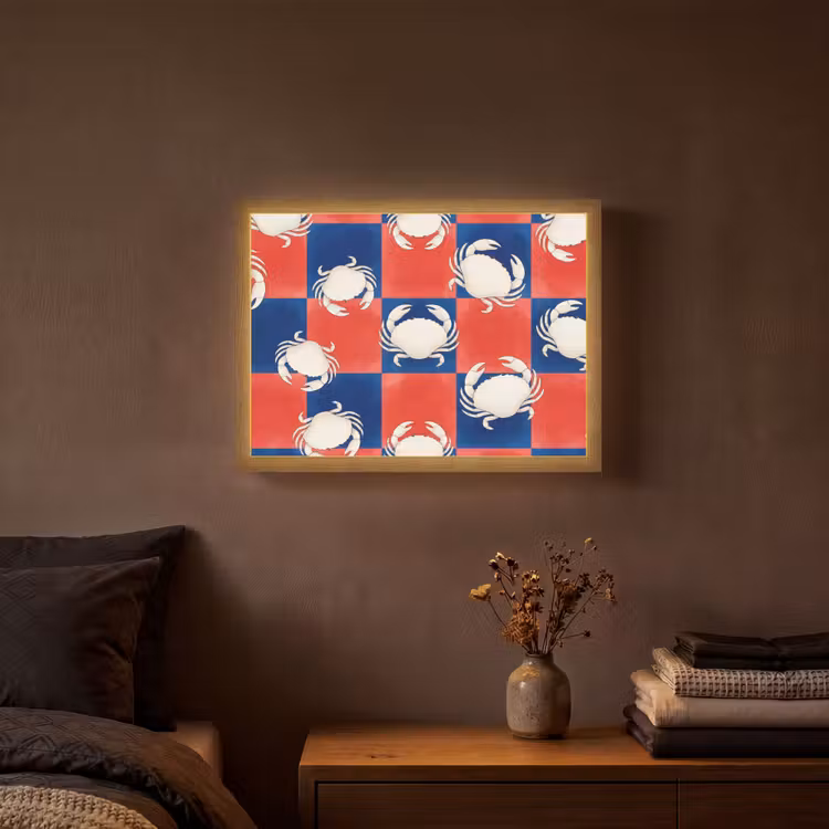 Lightbox - Wandlamp - Patroon - Zeeleven - Rood - Blauw - Abstract — 3