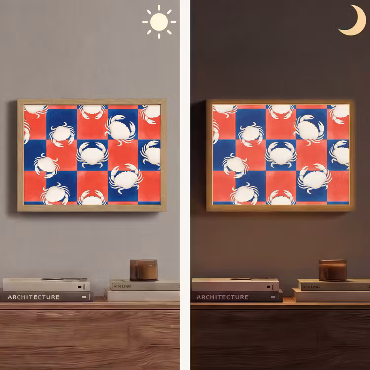 Lightbox - Wandlamp - Patroon - Zeeleven - Rood - Blauw - Abstract — 6